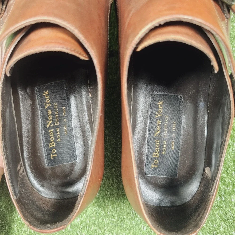 To Boot New York Double Monk Strap Brown Leather Dress Shoes Mens Size‎ 11.5